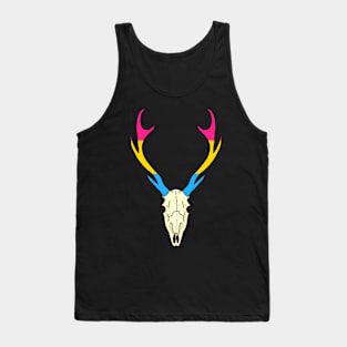 Pansexual Pride Deer Skull Tank Top